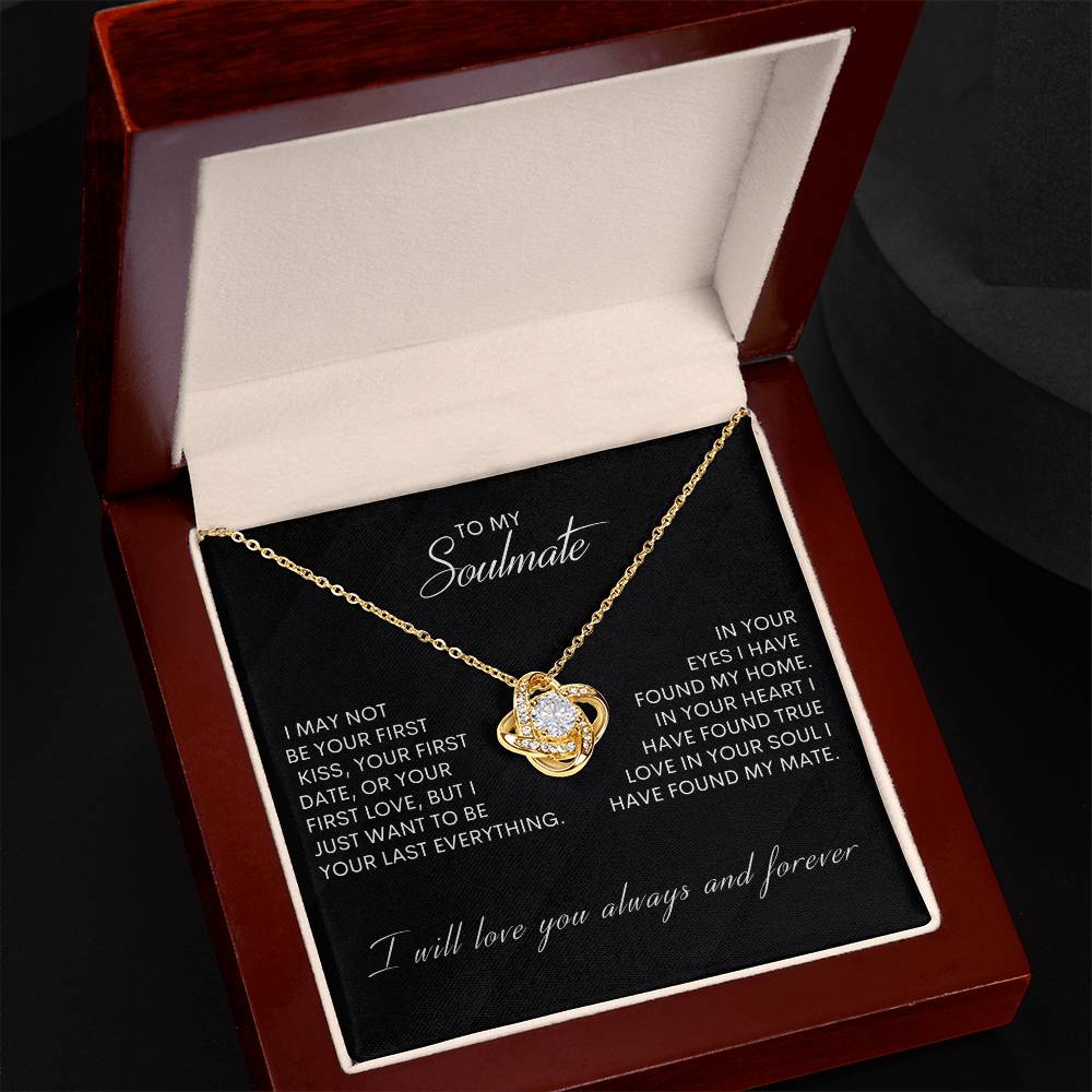 To My Soulmate | I Will Love You, Always & Forever - Love Knot Necklace