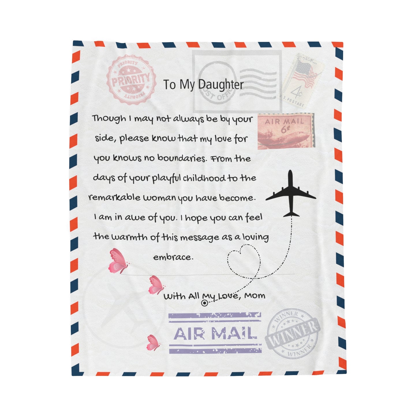 AirMailDaughter Blanket-Personalized