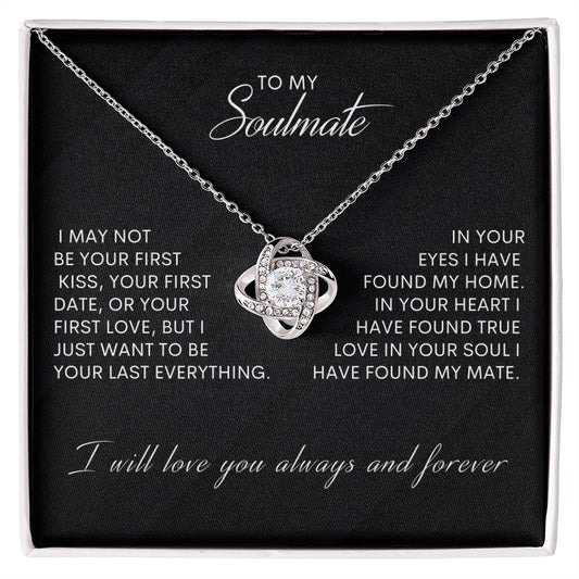 To My Soulmate | I Will Love You, Always & Forever - Love Knot Necklace