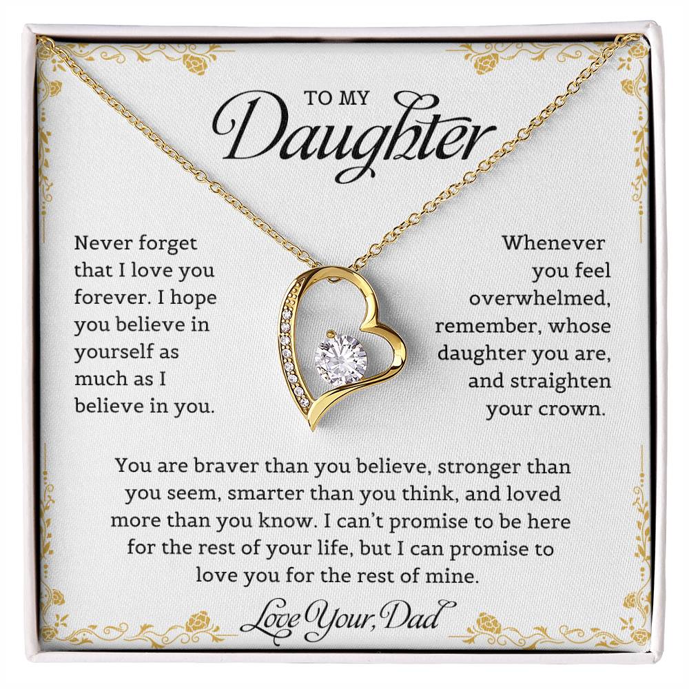 To My Daughter | Never Forget That I Love You - Forever Love Necklace