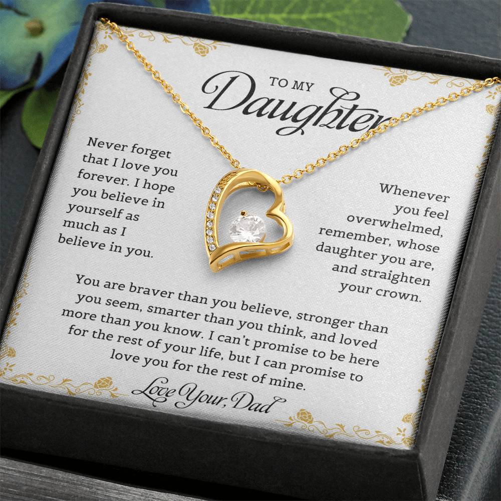 To My Daughter | Never Forget That I Love You - Forever Love Necklace